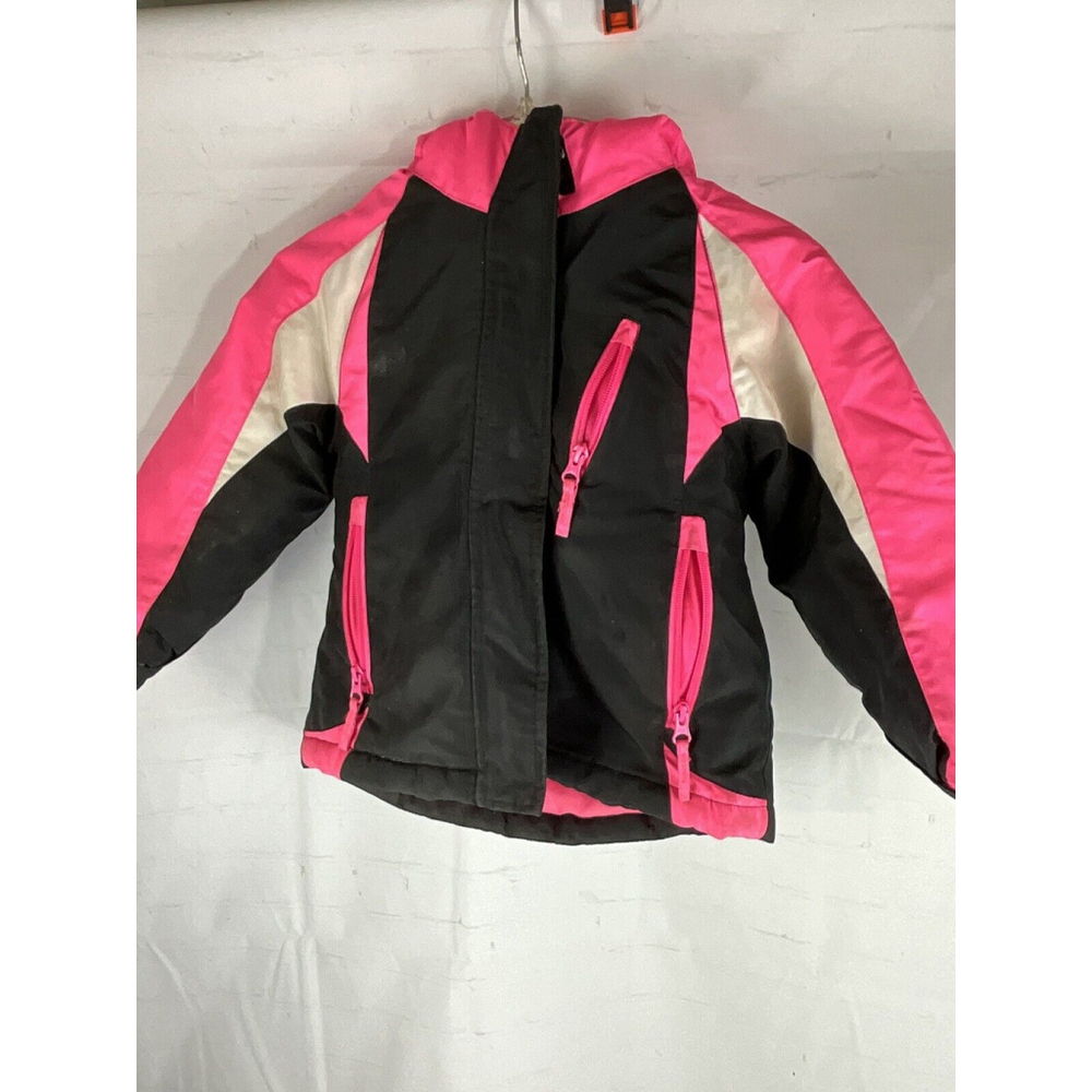 Girls 1989 Place Winter Coat Size 4/Xs Pink/black 3 In 1 Jacket